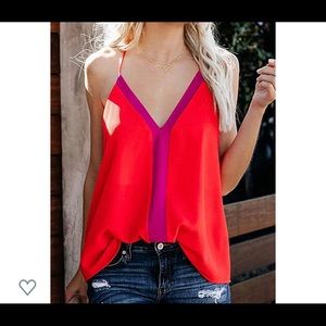 Red/Pink racerback tank